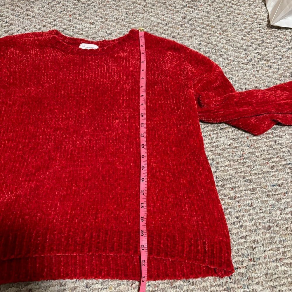 LOVERS + FRIENDS Riner Chenille Sweater Revolve Red- Size Medium - Picture 9 of 10